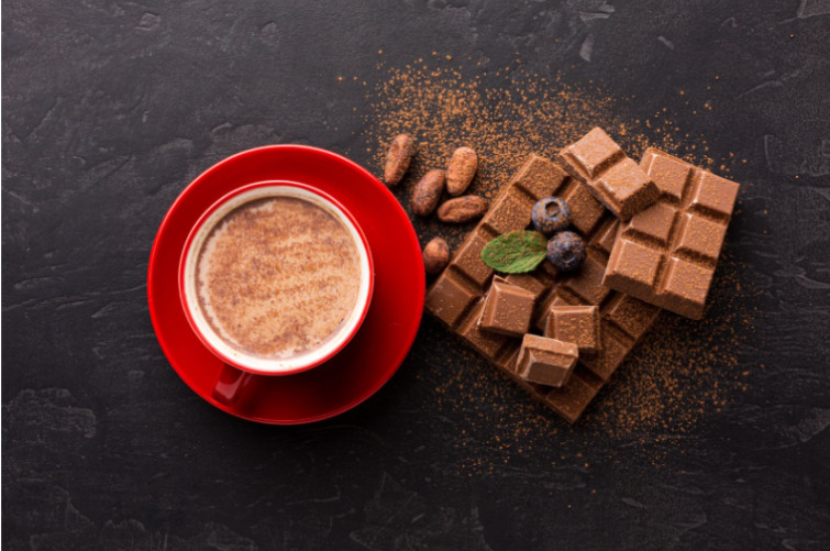 coffee with chocolate