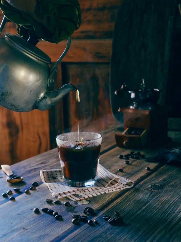 Close-up of coffee cup on table